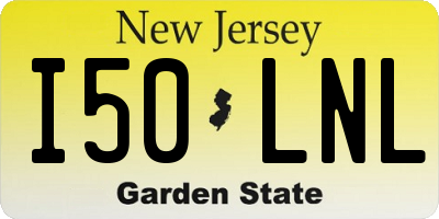 NJ license plate I50LNL