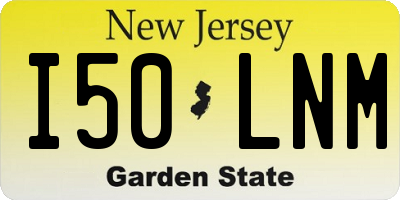 NJ license plate I50LNM