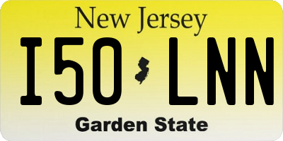 NJ license plate I50LNN