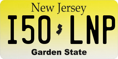 NJ license plate I50LNP