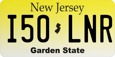 NJ license plate I50LNR
