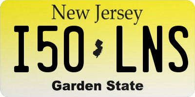 NJ license plate I50LNS