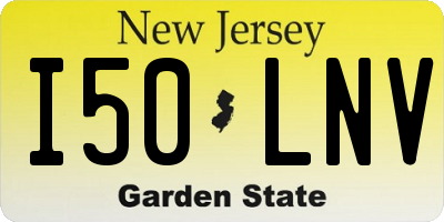 NJ license plate I50LNV