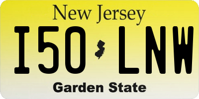 NJ license plate I50LNW