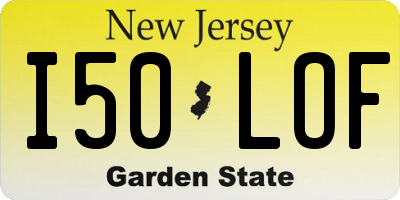 NJ license plate I50LOF