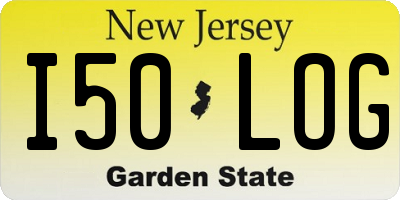 NJ license plate I50LOG