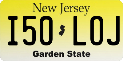 NJ license plate I50LOJ