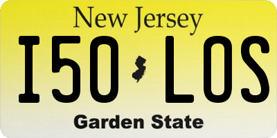 NJ license plate I50LOS