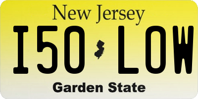 NJ license plate I50LOW
