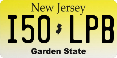 NJ license plate I50LPB