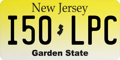 NJ license plate I50LPC