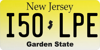 NJ license plate I50LPE
