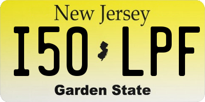 NJ license plate I50LPF