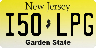 NJ license plate I50LPG