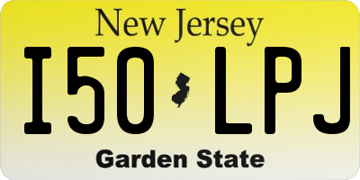 NJ license plate I50LPJ