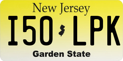 NJ license plate I50LPK