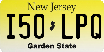 NJ license plate I50LPQ