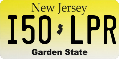 NJ license plate I50LPR