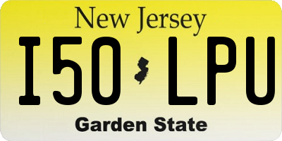 NJ license plate I50LPU