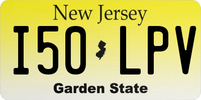 NJ license plate I50LPV