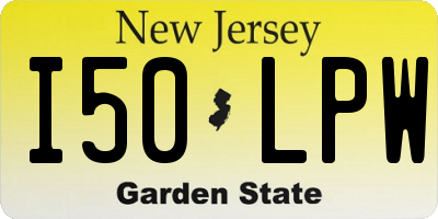 NJ license plate I50LPW