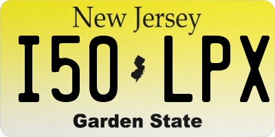 NJ license plate I50LPX