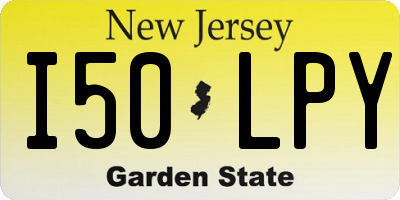 NJ license plate I50LPY