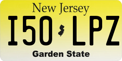 NJ license plate I50LPZ