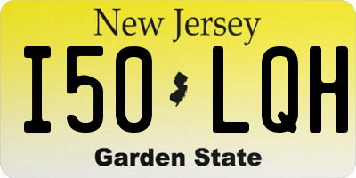 NJ license plate I50LQH