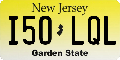 NJ license plate I50LQL