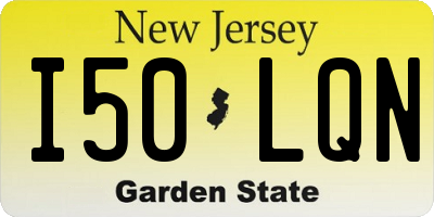 NJ license plate I50LQN