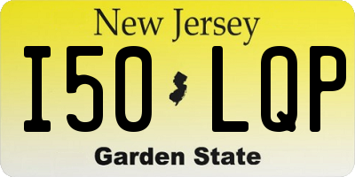 NJ license plate I50LQP