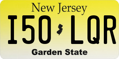 NJ license plate I50LQR