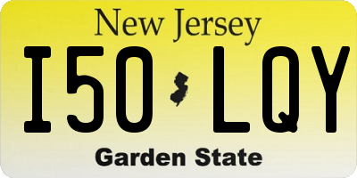 NJ license plate I50LQY
