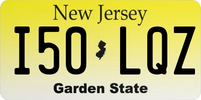 NJ license plate I50LQZ