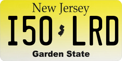 NJ license plate I50LRD
