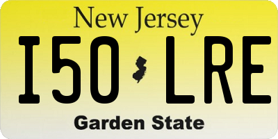 NJ license plate I50LRE