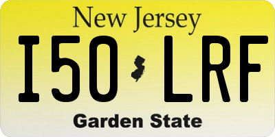 NJ license plate I50LRF