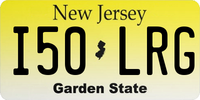 NJ license plate I50LRG