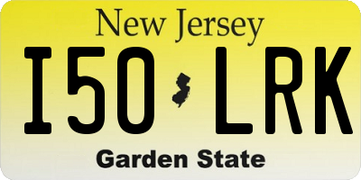 NJ license plate I50LRK