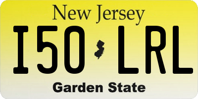 NJ license plate I50LRL