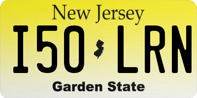 NJ license plate I50LRN