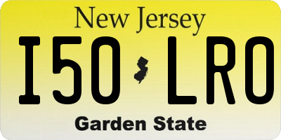 NJ license plate I50LRO