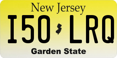 NJ license plate I50LRQ