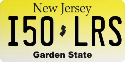 NJ license plate I50LRS