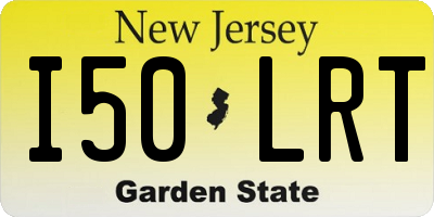 NJ license plate I50LRT