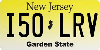 NJ license plate I50LRV
