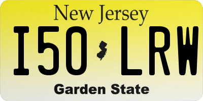 NJ license plate I50LRW