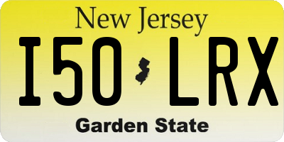 NJ license plate I50LRX