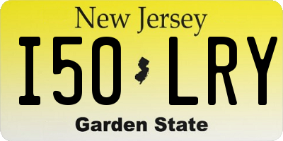 NJ license plate I50LRY